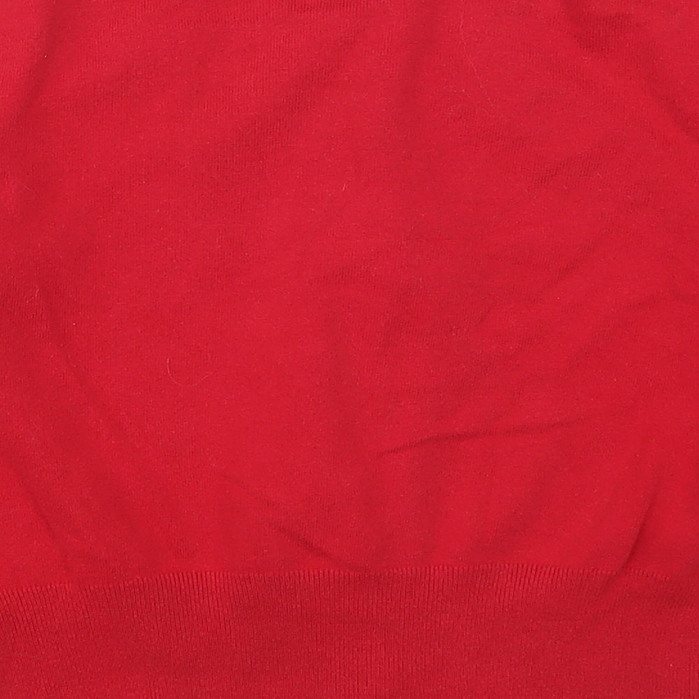 Red Herring Womens Red  Knit Cardigan Jumper Size 12