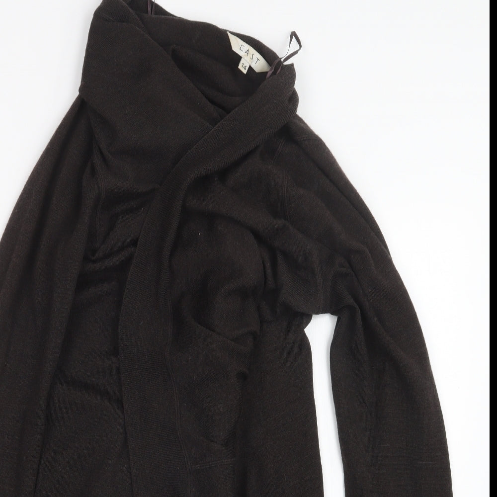 EAST Womens Brown  Knit Cardigan Jumper Size 14