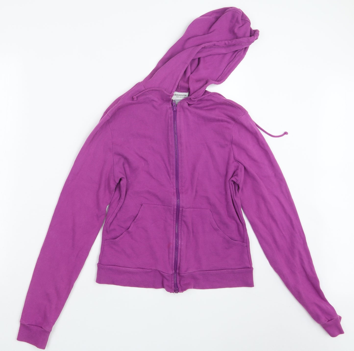 Warehouse Womens Purple   Full Zip Hoodie Size 14