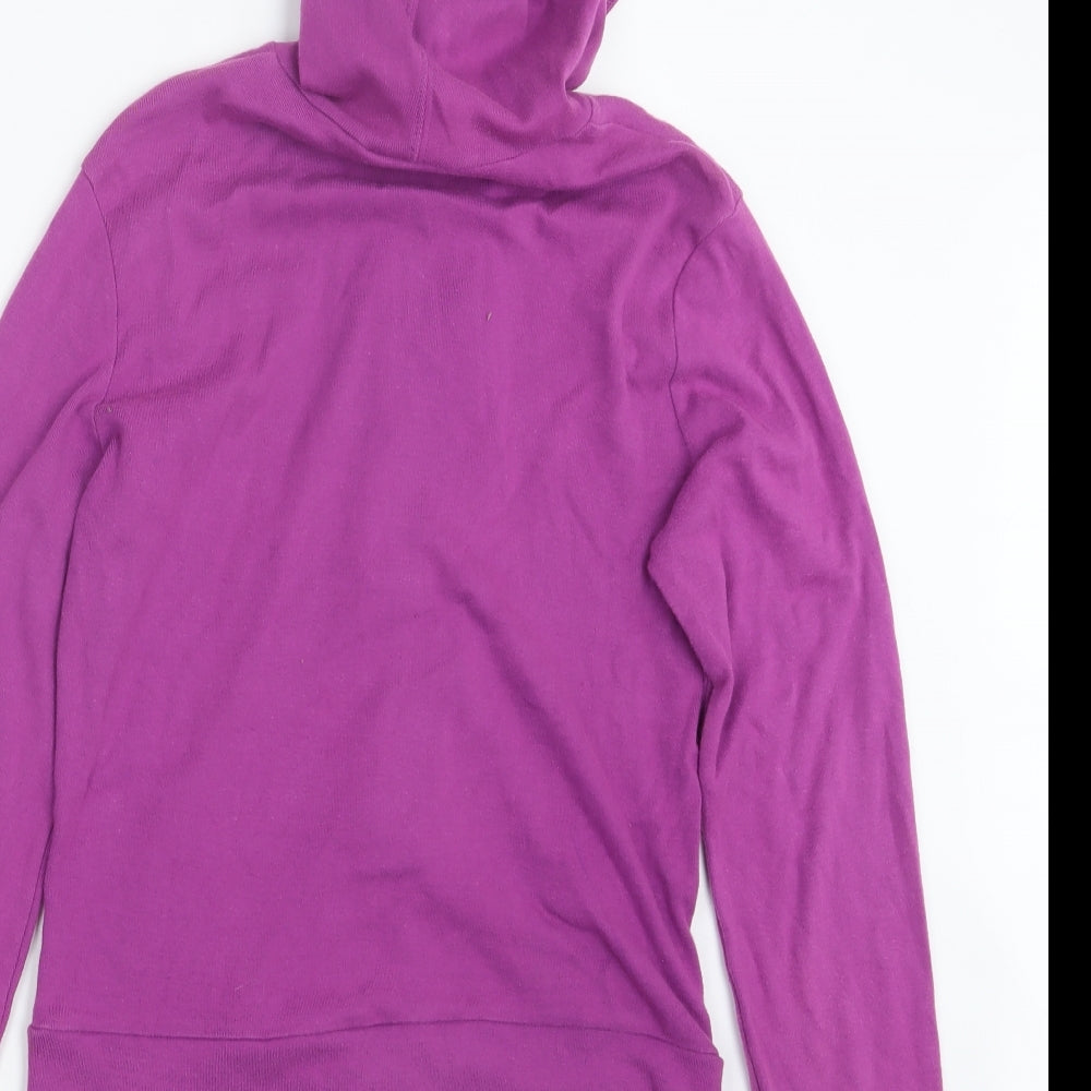 Warehouse Womens Purple   Full Zip Hoodie Size 14