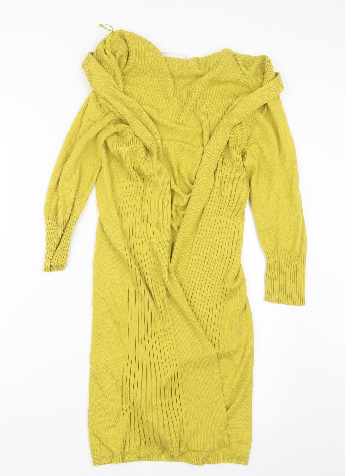 Wallis Womens Yellow  Knit Cardigan Jumper Size M