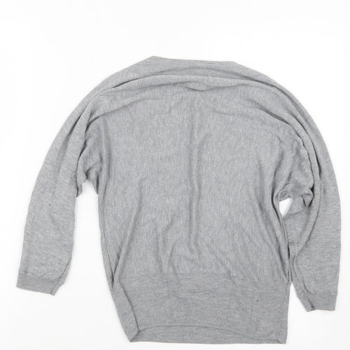 H&M Womens Grey  Knit Pullover Jumper Size 8
