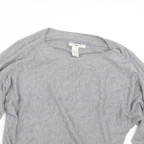 H&M Womens Grey  Knit Pullover Jumper Size 8