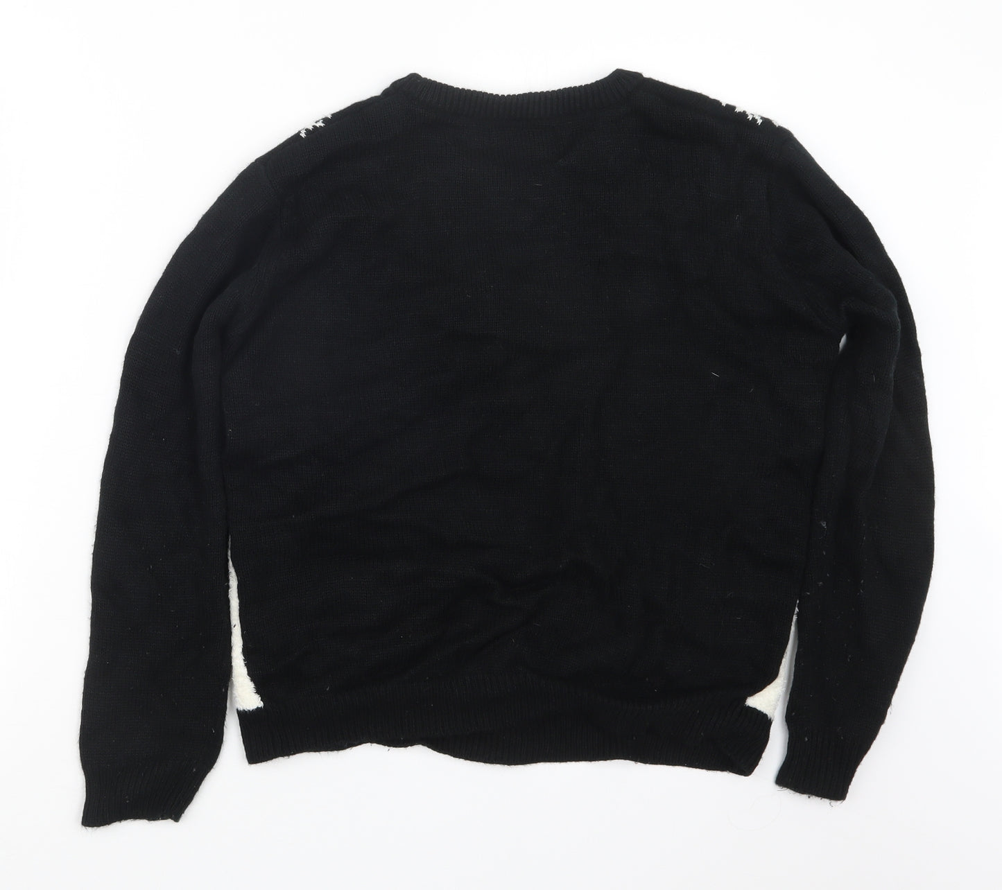 Atmosphere Womens Black  Knit Pullover Jumper Size 10  - Christmas
