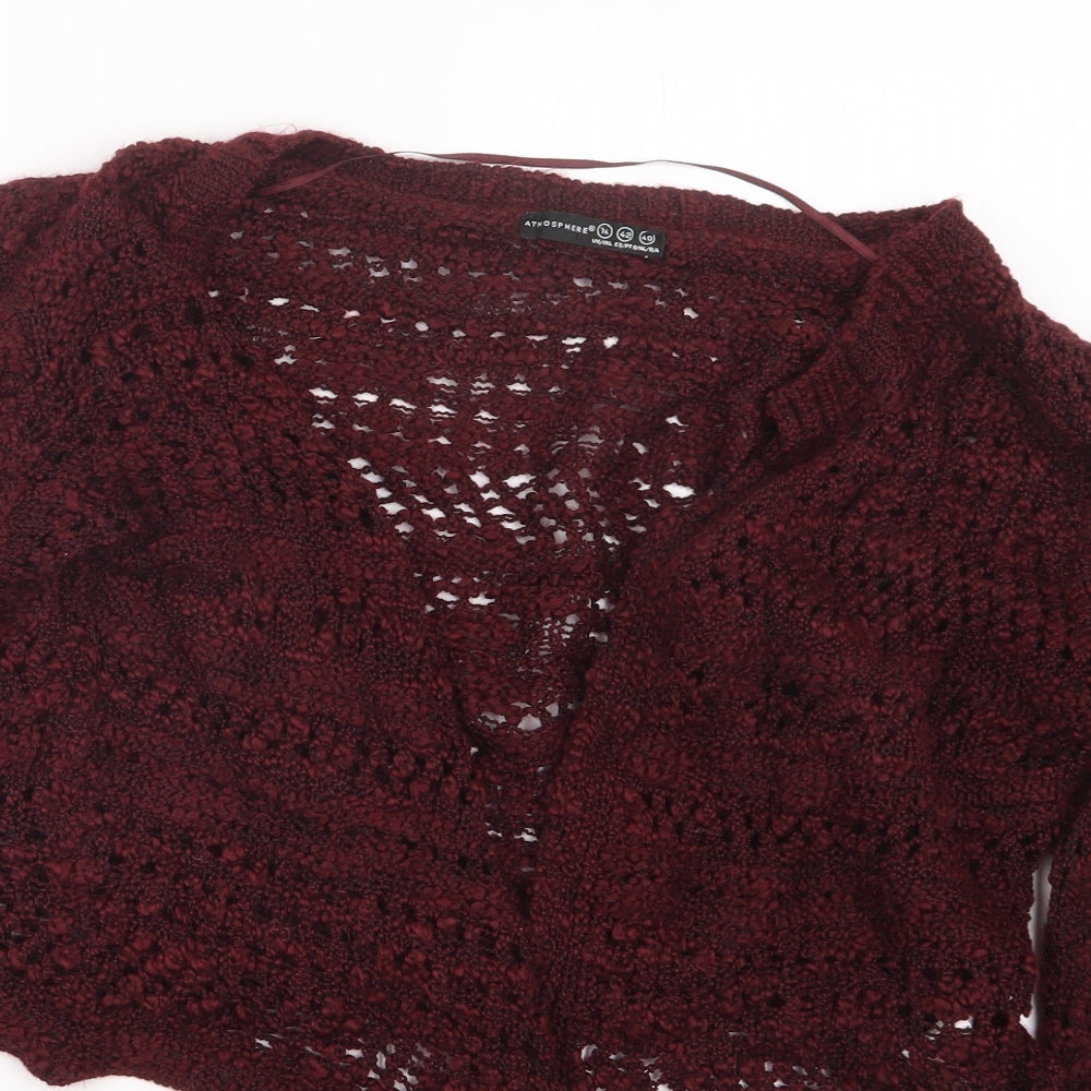 Atmosphere Womens Red  Knit Cardigan Jumper Size 14