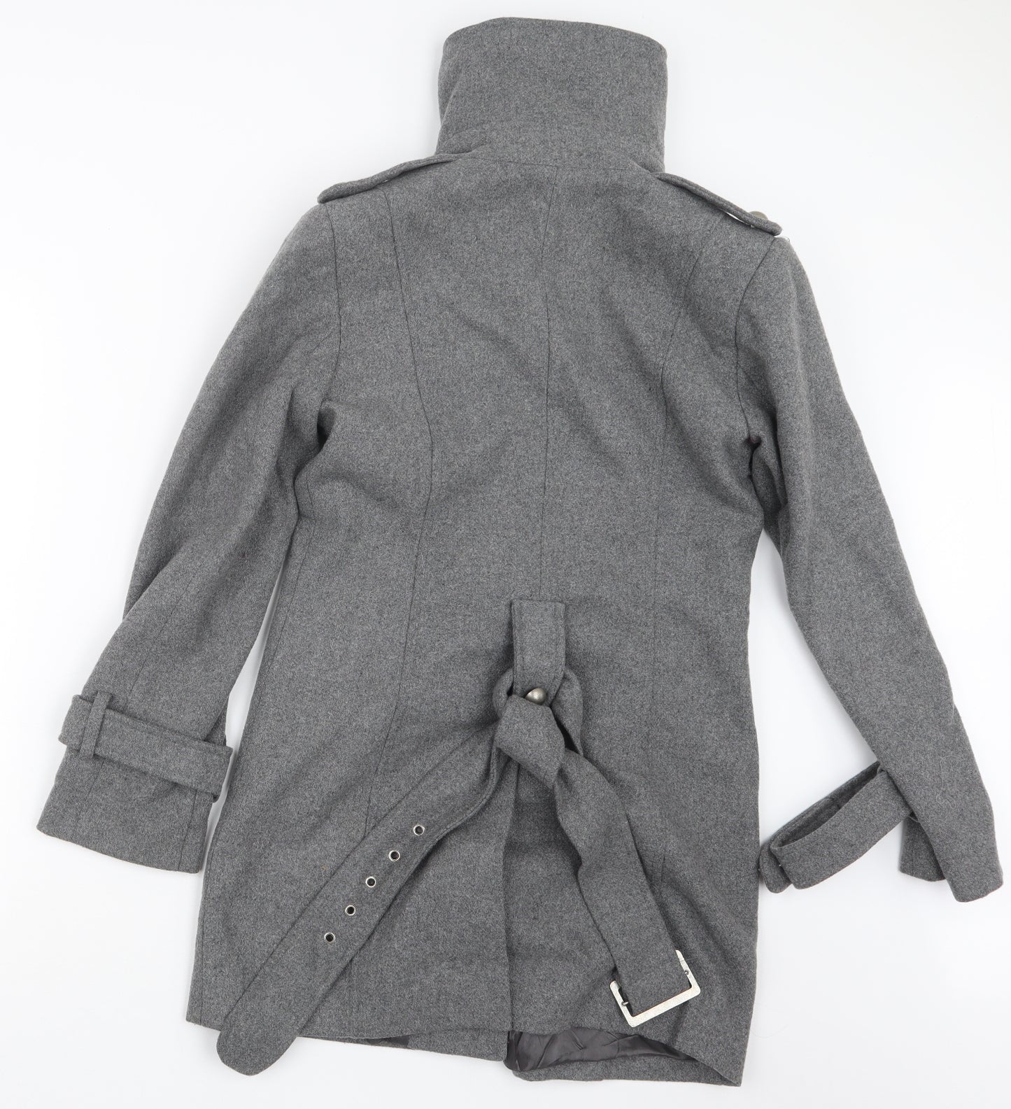 Oasis Womens Grey   Pea Coat Coat Size 8
