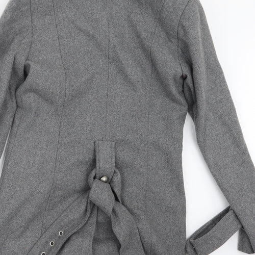 Oasis Womens Grey   Pea Coat Coat Size 8