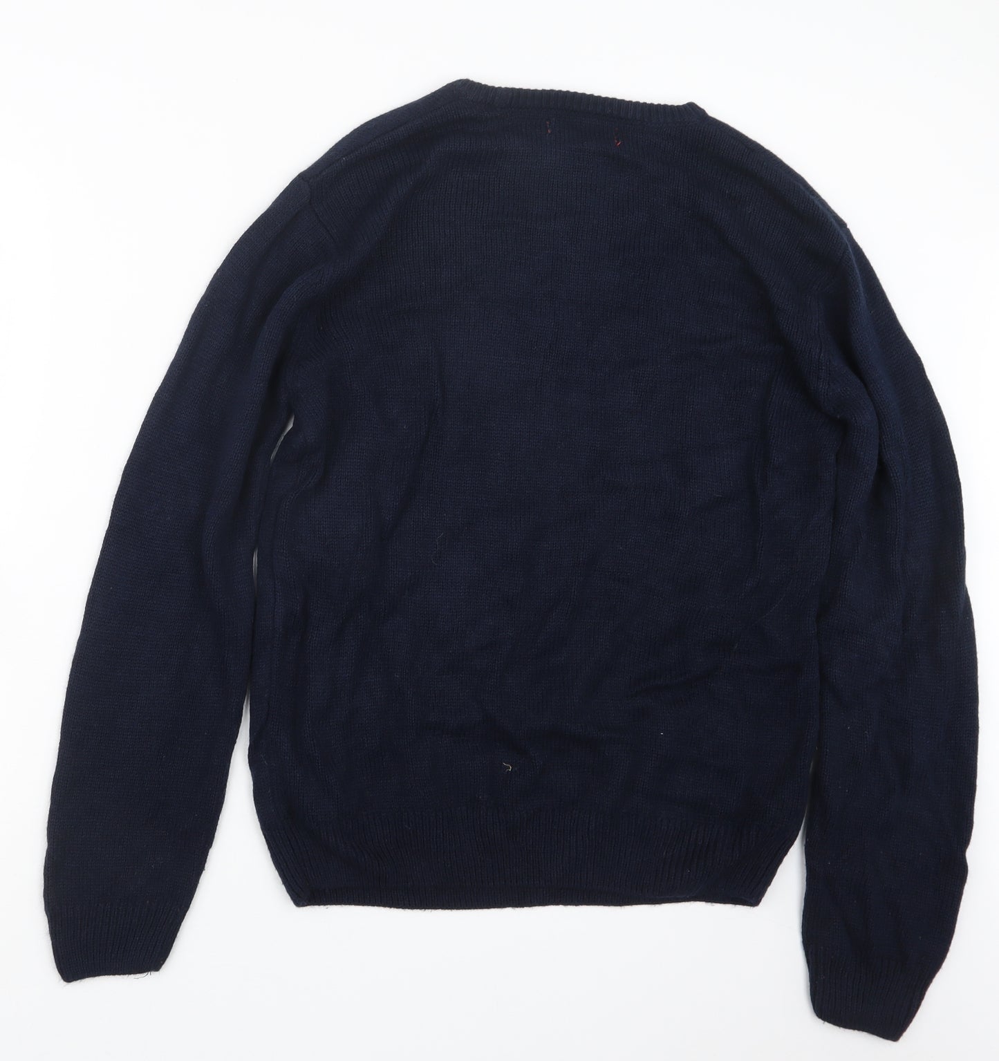 Primark Mens Blue  Knit Pullover Jumper Size M  - Christmas