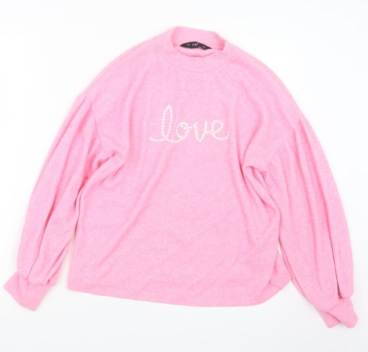 F&F Womens Pink Pullover Jumper Size 6