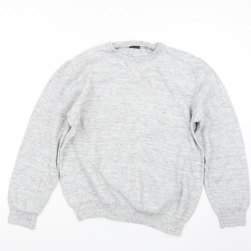 Matalan Mens Grey  Knit Pullover Jumper Size L