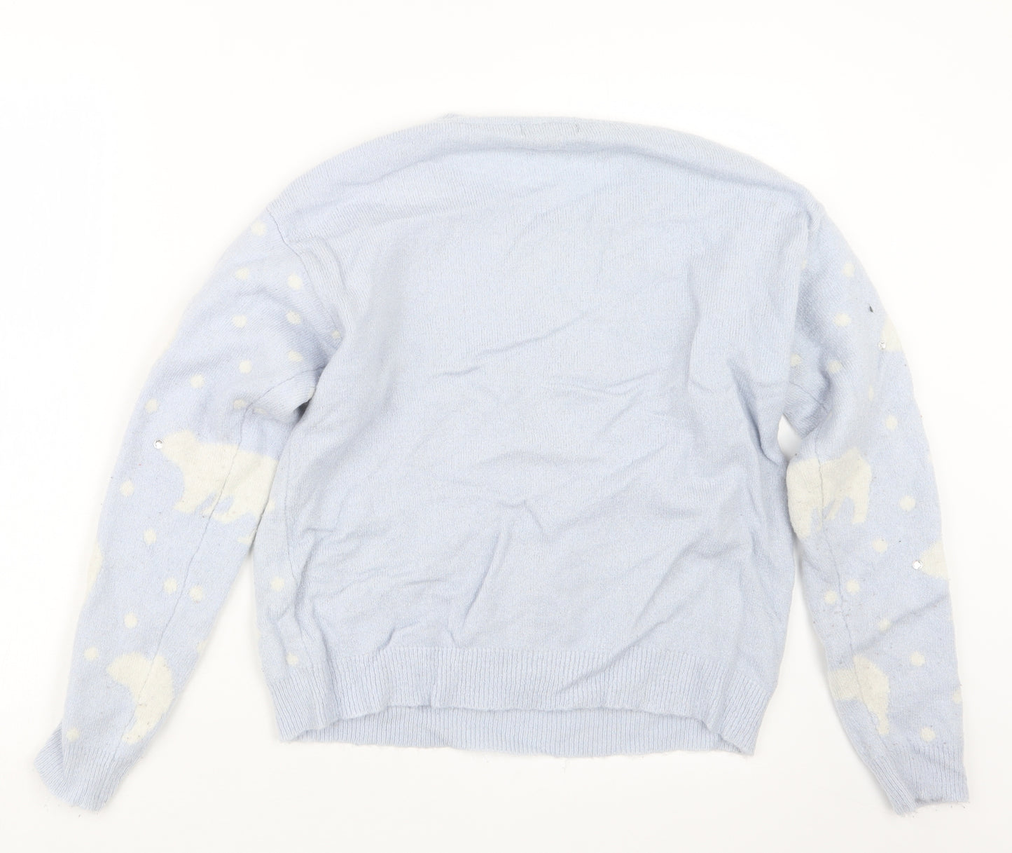 New Look Womens Blue  Knit Pullover Jumper Size 12