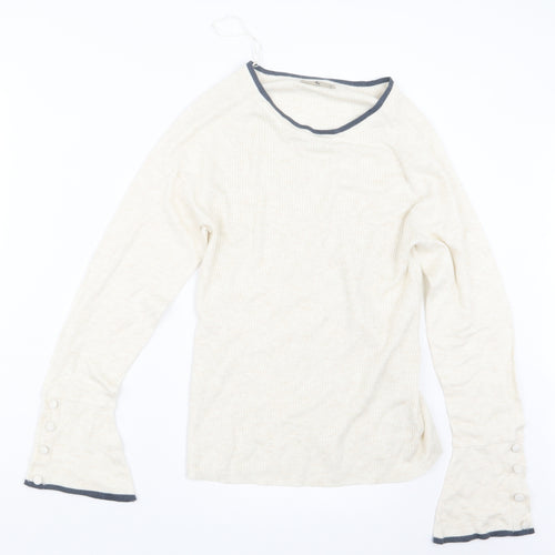 TU Womens Beige  Knit Pullover Jumper Size 14