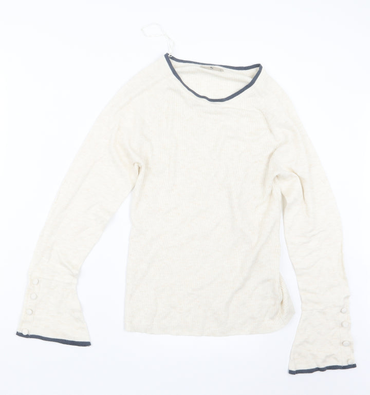 TU Womens Beige Knit Pullover Jumper Size 14