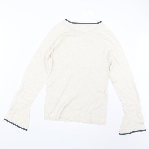 TU Womens Beige  Knit Pullover Jumper Size 14