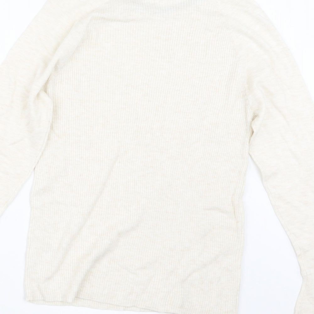 TU Womens Beige  Knit Pullover Jumper Size 14