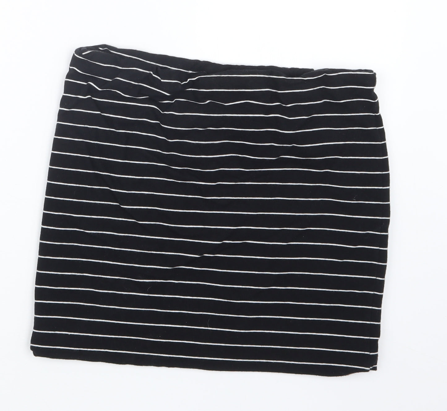 H&M Womens Black Striped  Mini Skirt Size M