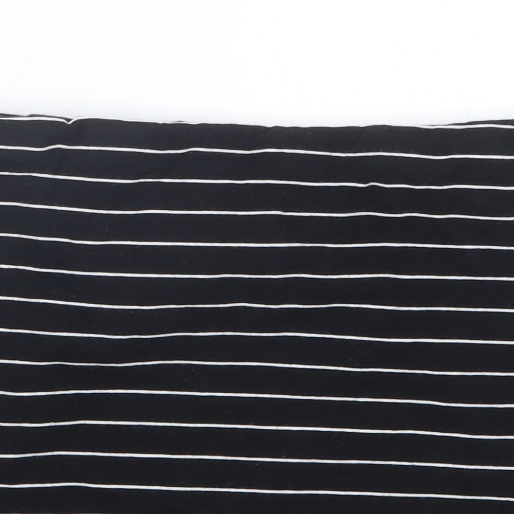 H&M Womens Black Striped  Mini Skirt Size M