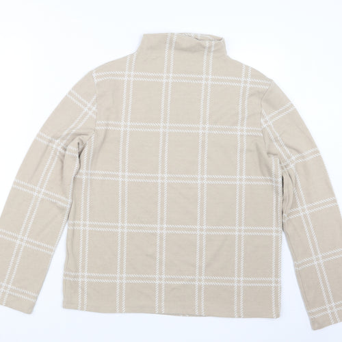 Marks and Spencer Womens Beige Check  Pullover Jumper Size 12