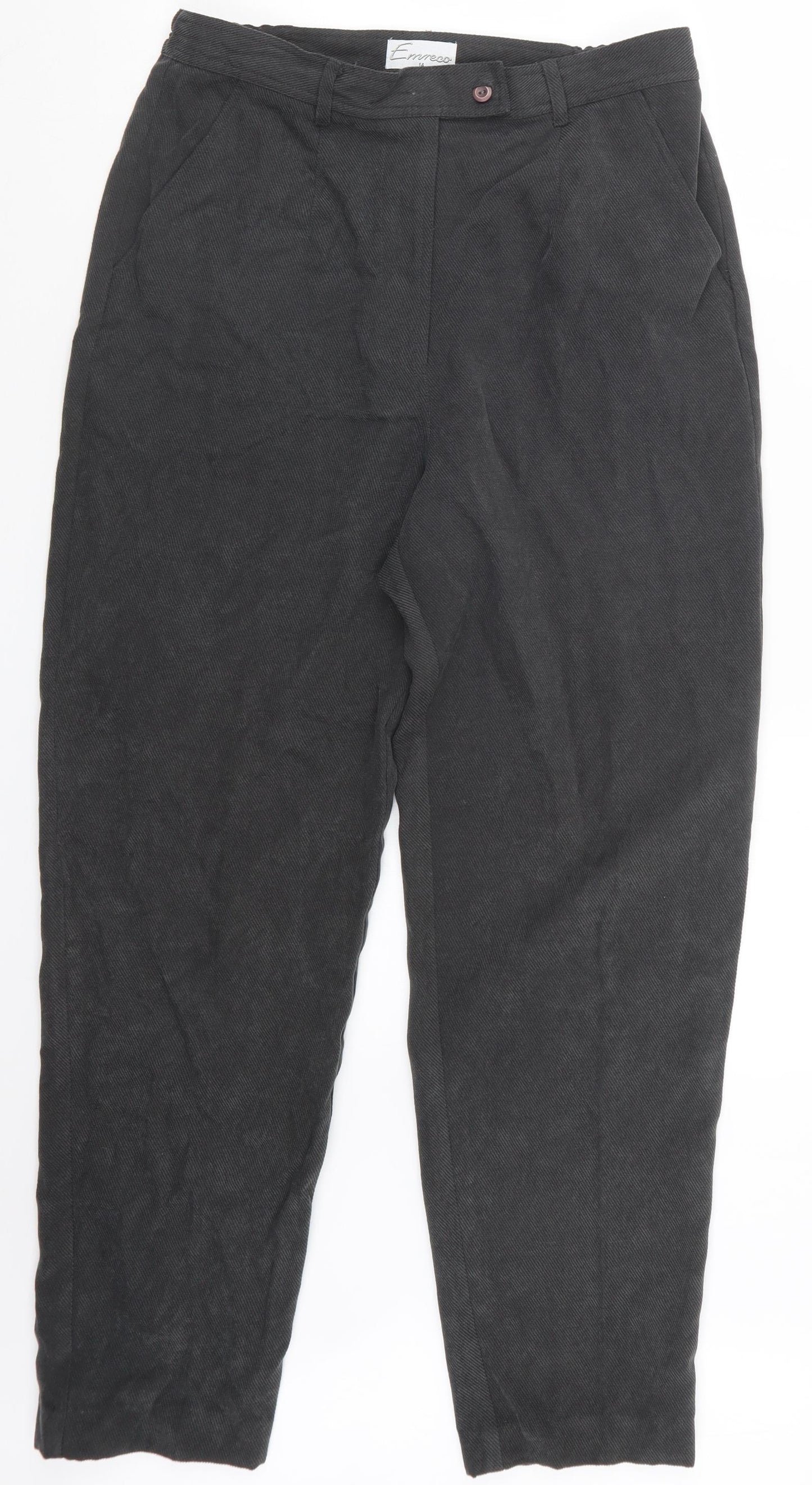 Emreco Womens Grey   Trousers  Size 14 L27 in