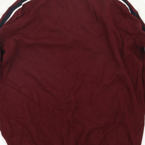 Loom Mens Red  Knit Pullover Jumper Size S