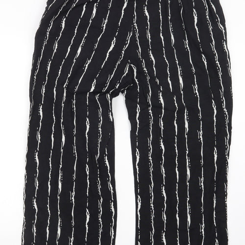 Joanna Hope Womens Black Striped  Trousers  Size 16 L25 in