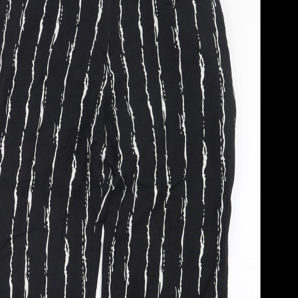Joanna Hope Womens Black Striped  Trousers  Size 16 L25 in