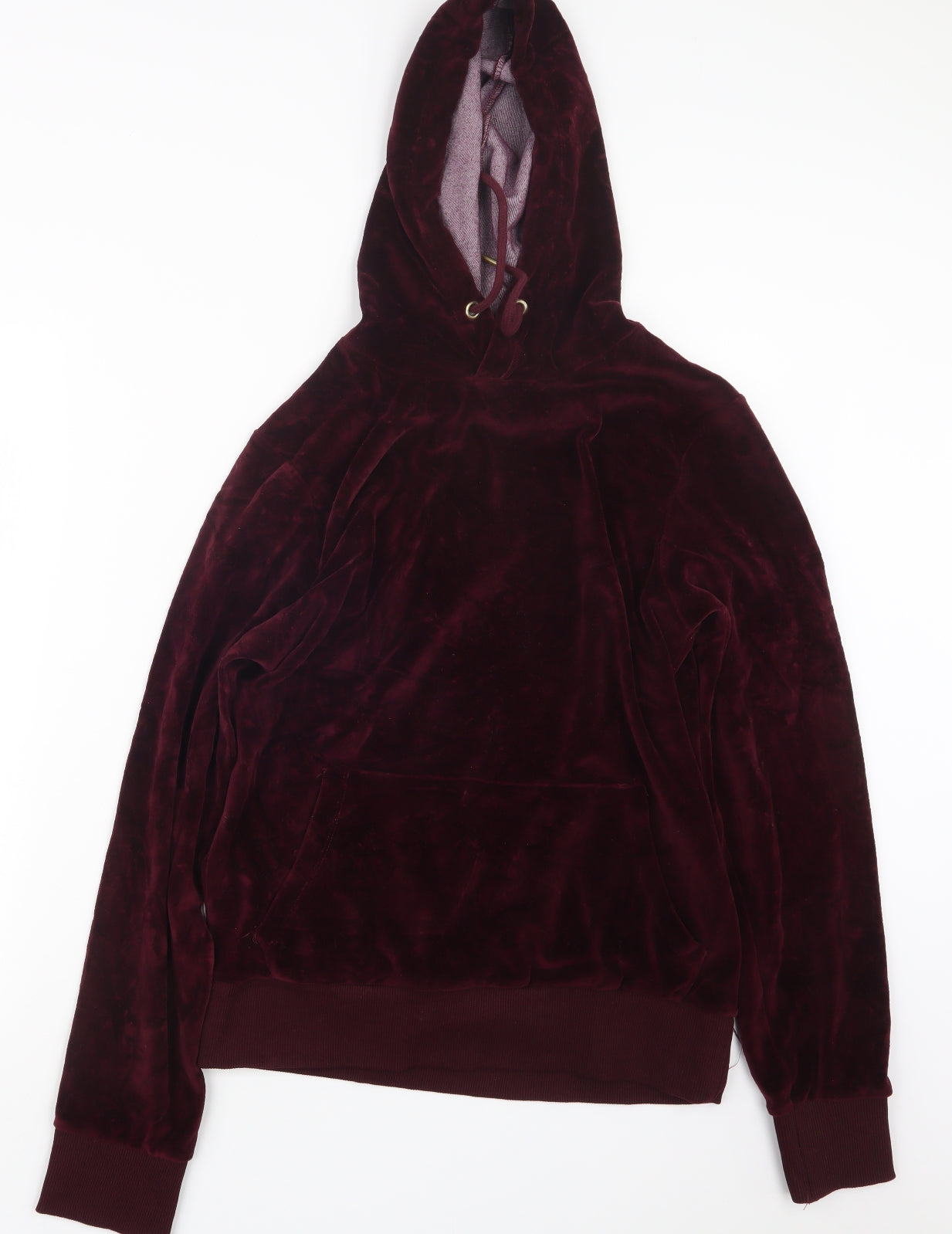 Cedar Wood State Mens Purple  Velvet Pullover Hoodie Size S