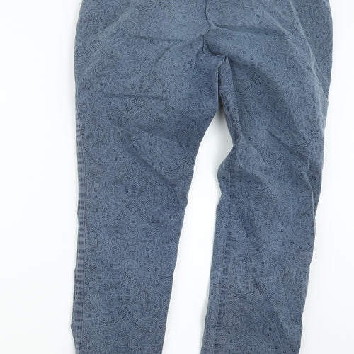 Gap Womens Blue Geometric  Chino Trousers Size 29 in L26.5 in