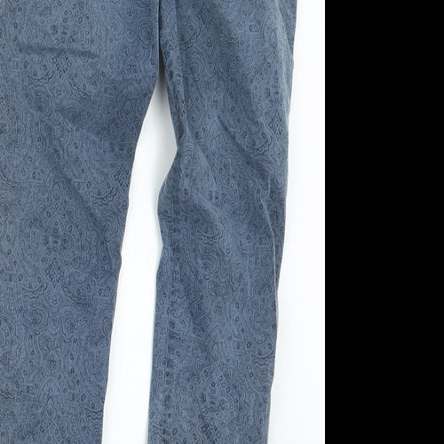 Gap Womens Blue Geometric  Chino Trousers Size 29 in L26.5 in