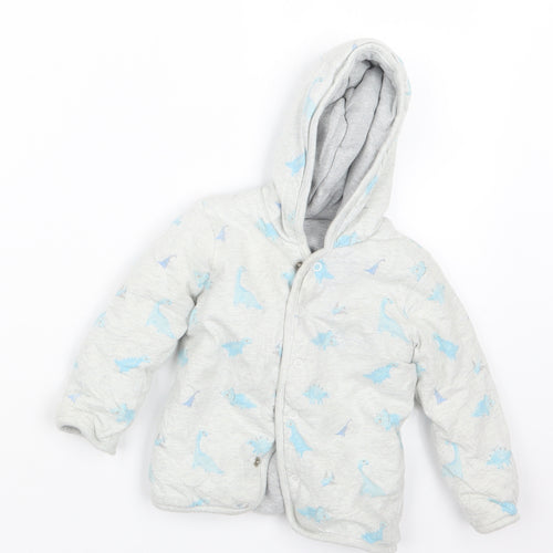 George Boys Grey Geometric  Jacket  Size 12-18 Months
