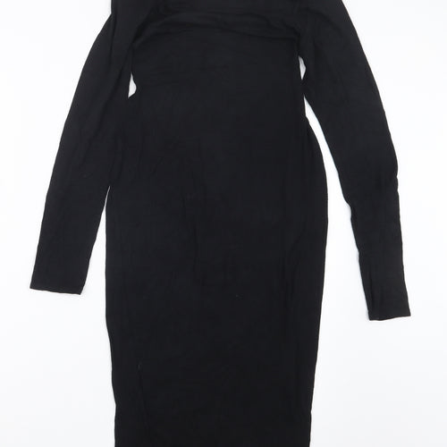 Boohoo Womens Black   T-Shirt Dress  Size 8