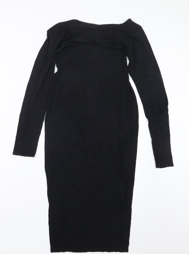 Boohoo Womens Black   T-Shirt Dress  Size 8