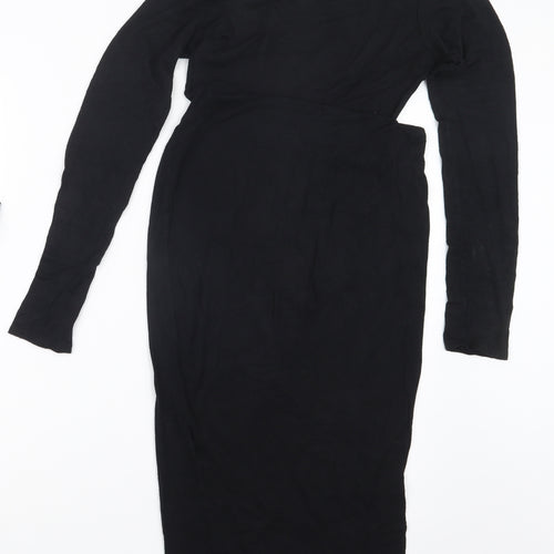 Boohoo Womens Black   T-Shirt Dress  Size 8