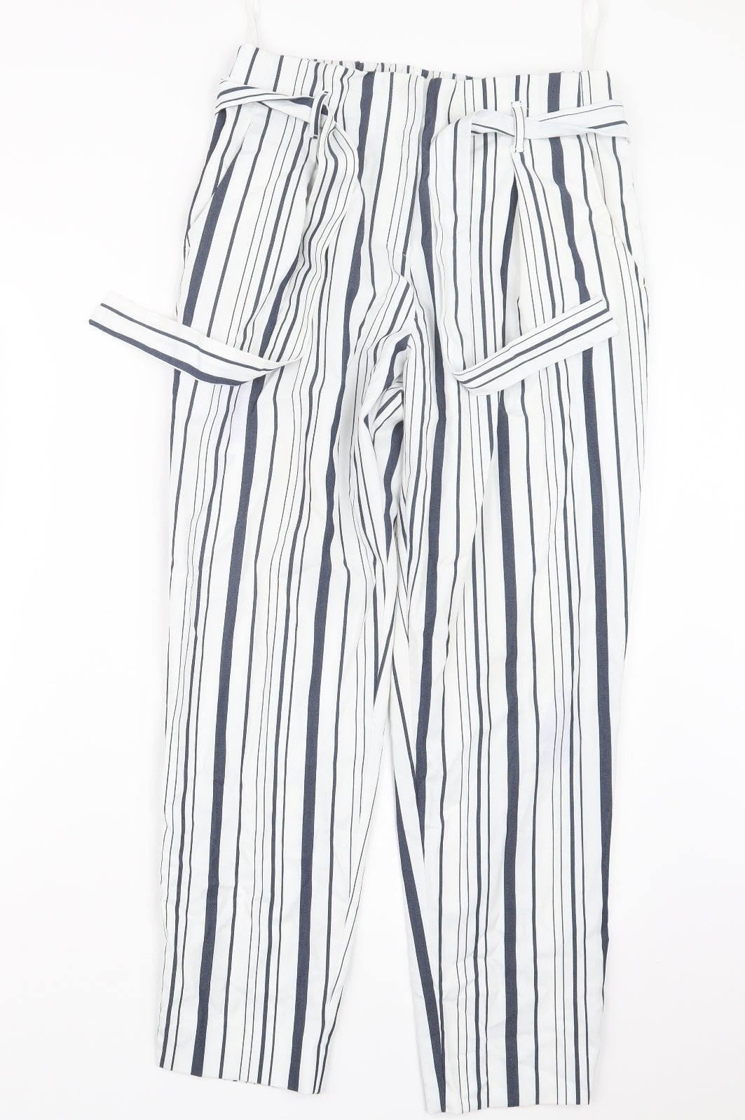 River Island Womens Blue Striped  Trousers  Size 12 L26 in