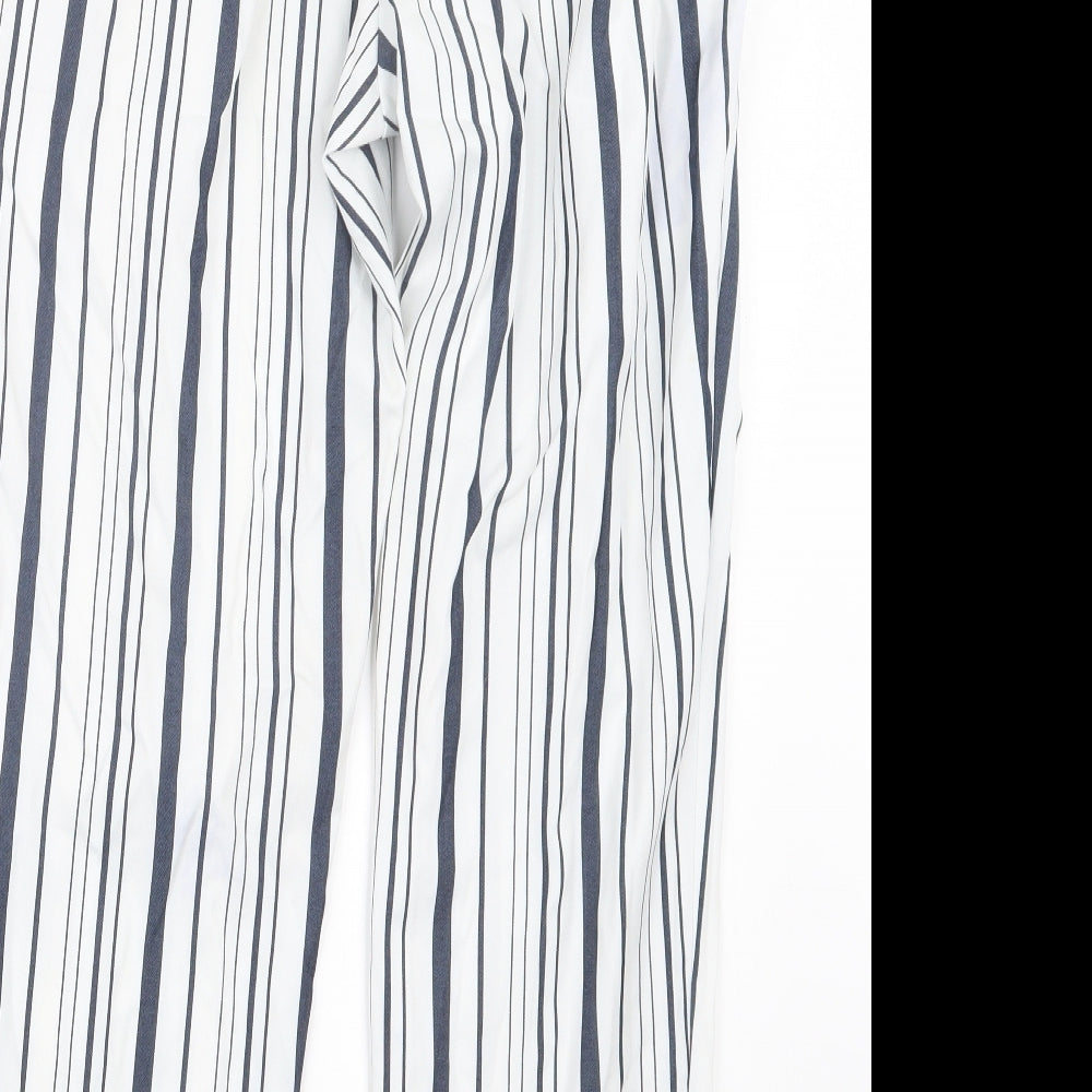 River Island Womens Blue Striped  Trousers  Size 12 L26 in