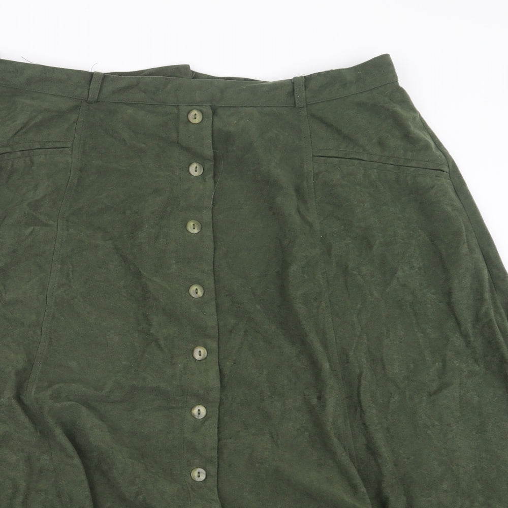 Bonmarché Womens Green   A-Line Skirt Size 20