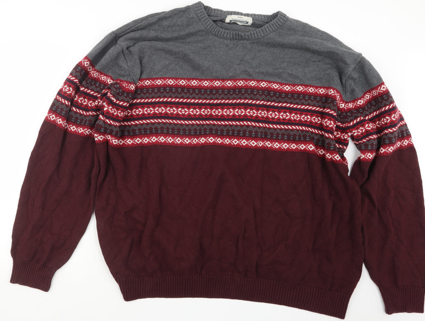 Jacamo Mens Red  Knit Pullover Jumper Size 4XL