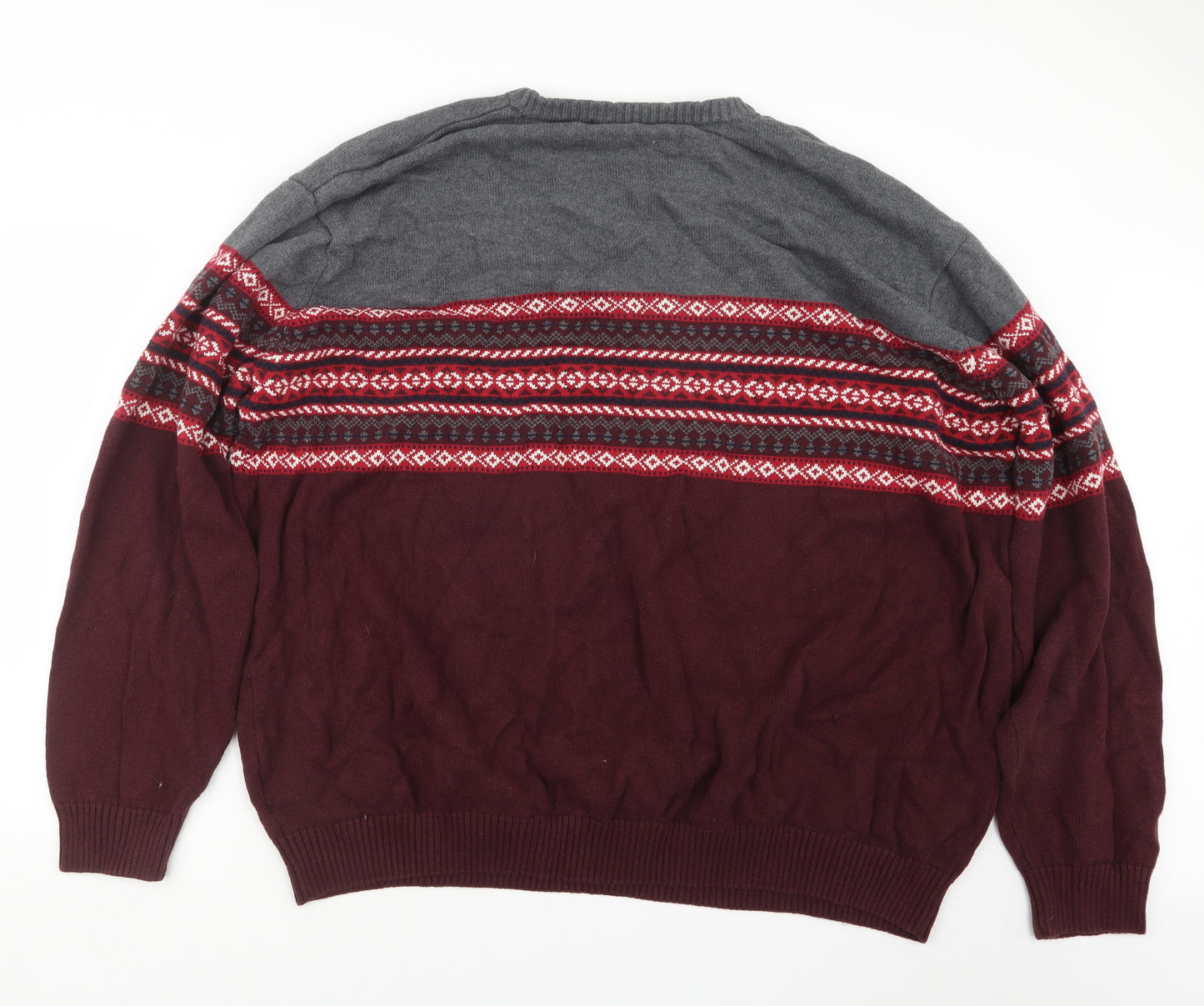 Jacamo Mens Red  Knit Pullover Jumper Size 4XL