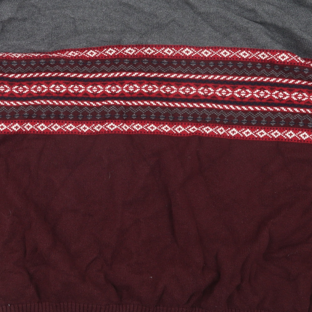 Jacamo Mens Red  Knit Pullover Jumper Size 4XL