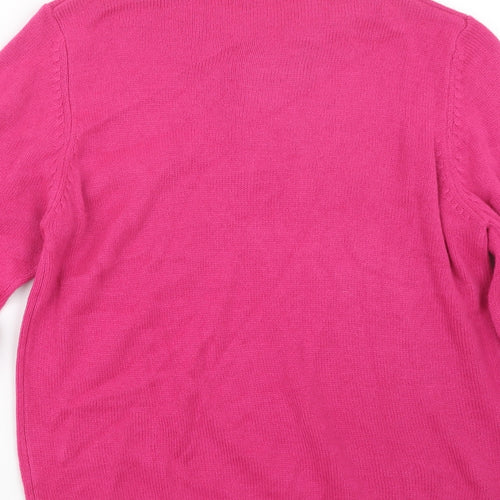 Damart Womens Pink  Knit Pullover Jumper Size 14