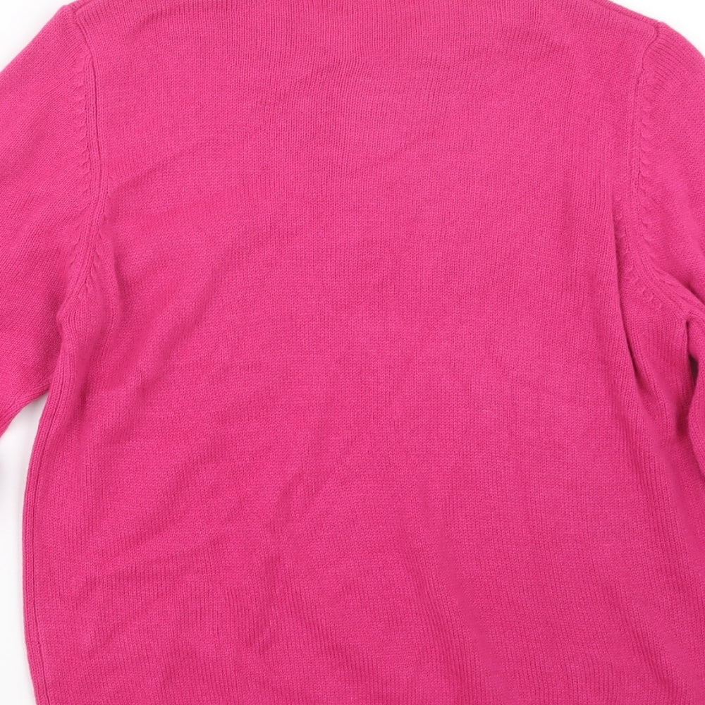 Damart Womens Pink  Knit Pullover Jumper Size 14