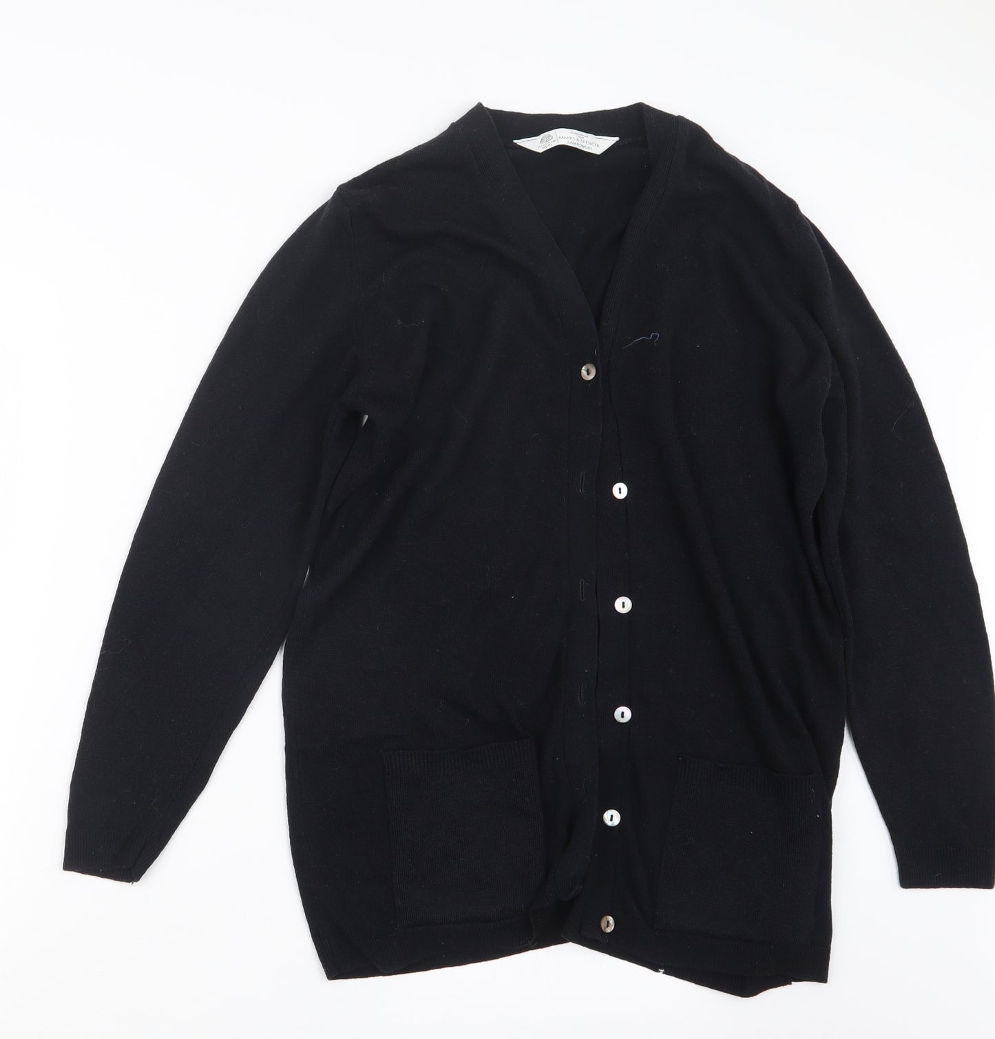 Marks and Spencer Womens Black  Knit Cardigan Jumper Size 10