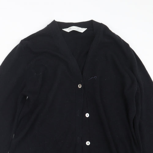 Marks and Spencer Womens Black  Knit Cardigan Jumper Size 10
