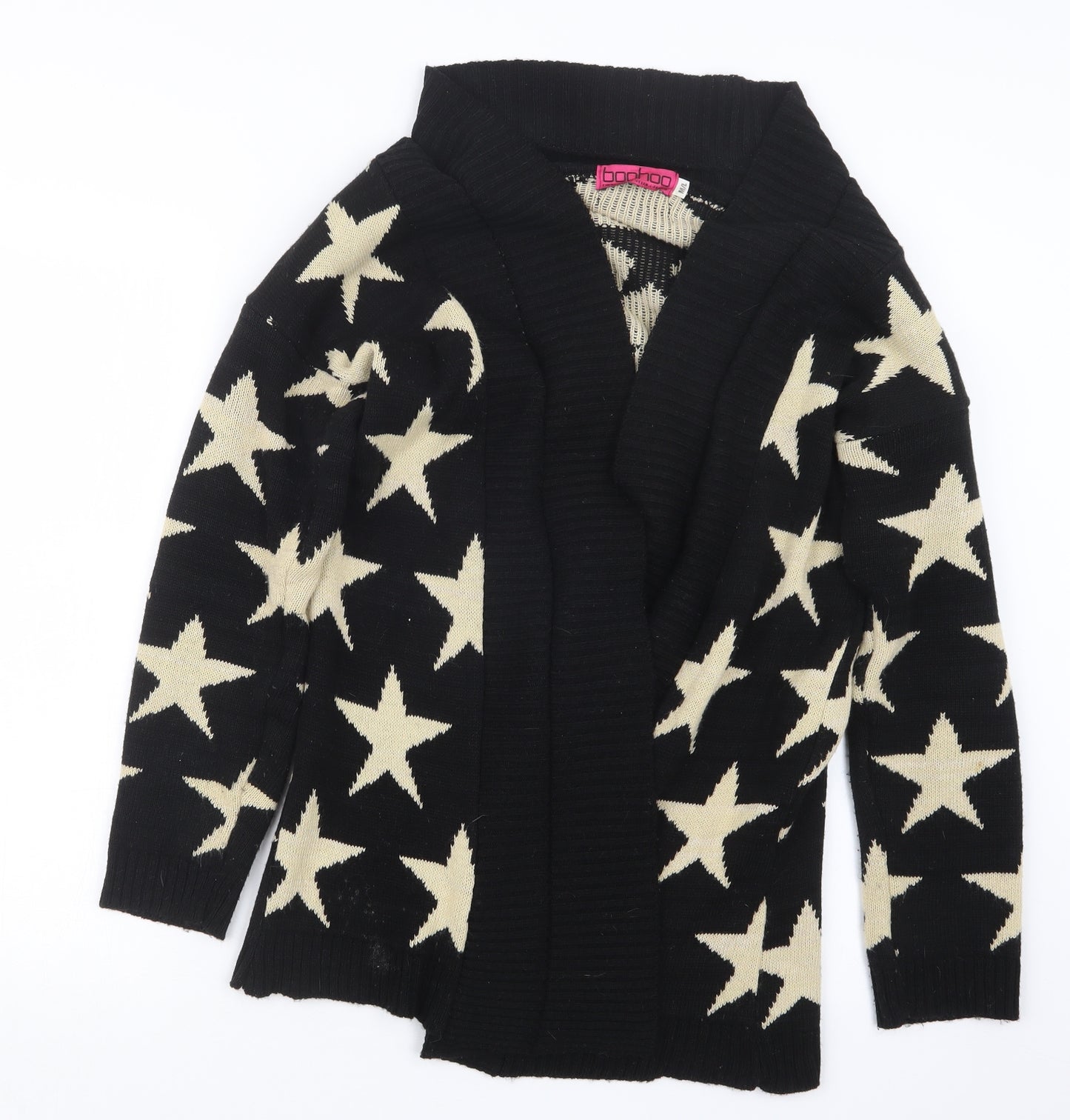 Boohoo Womens Black  Knit Cardigan Jumper Size M
