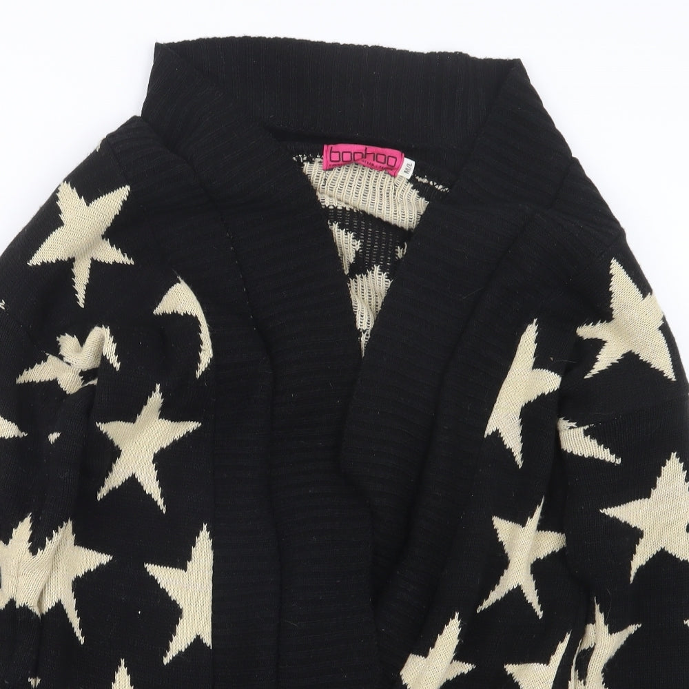 Boohoo Womens Black  Knit Cardigan Jumper Size M