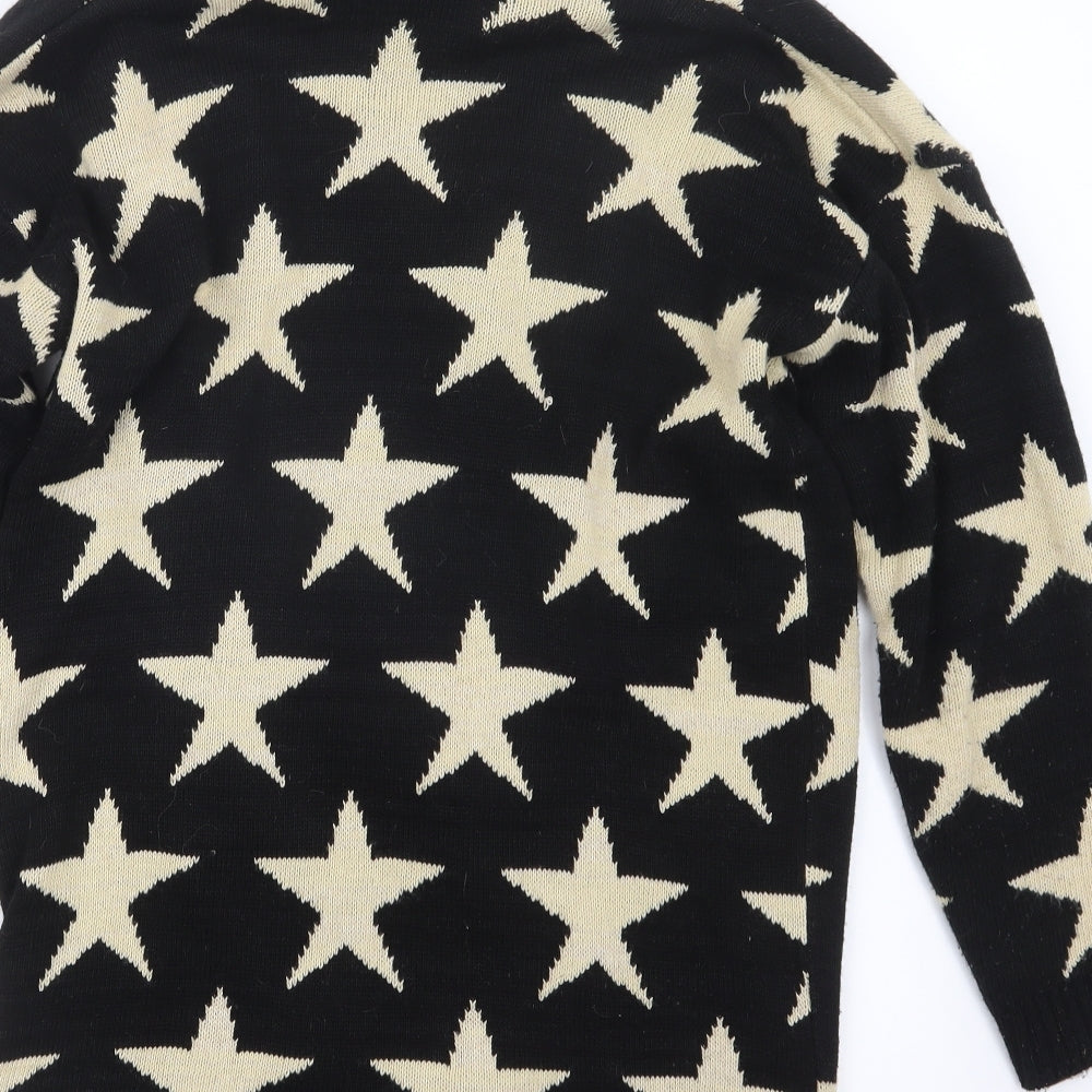 Boohoo Womens Black  Knit Cardigan Jumper Size M