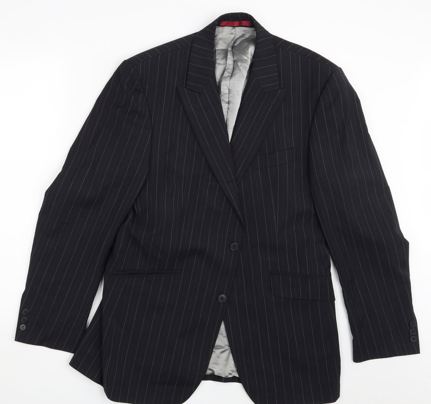 Burton Mens Black Striped  Jacket Blazer Size 40