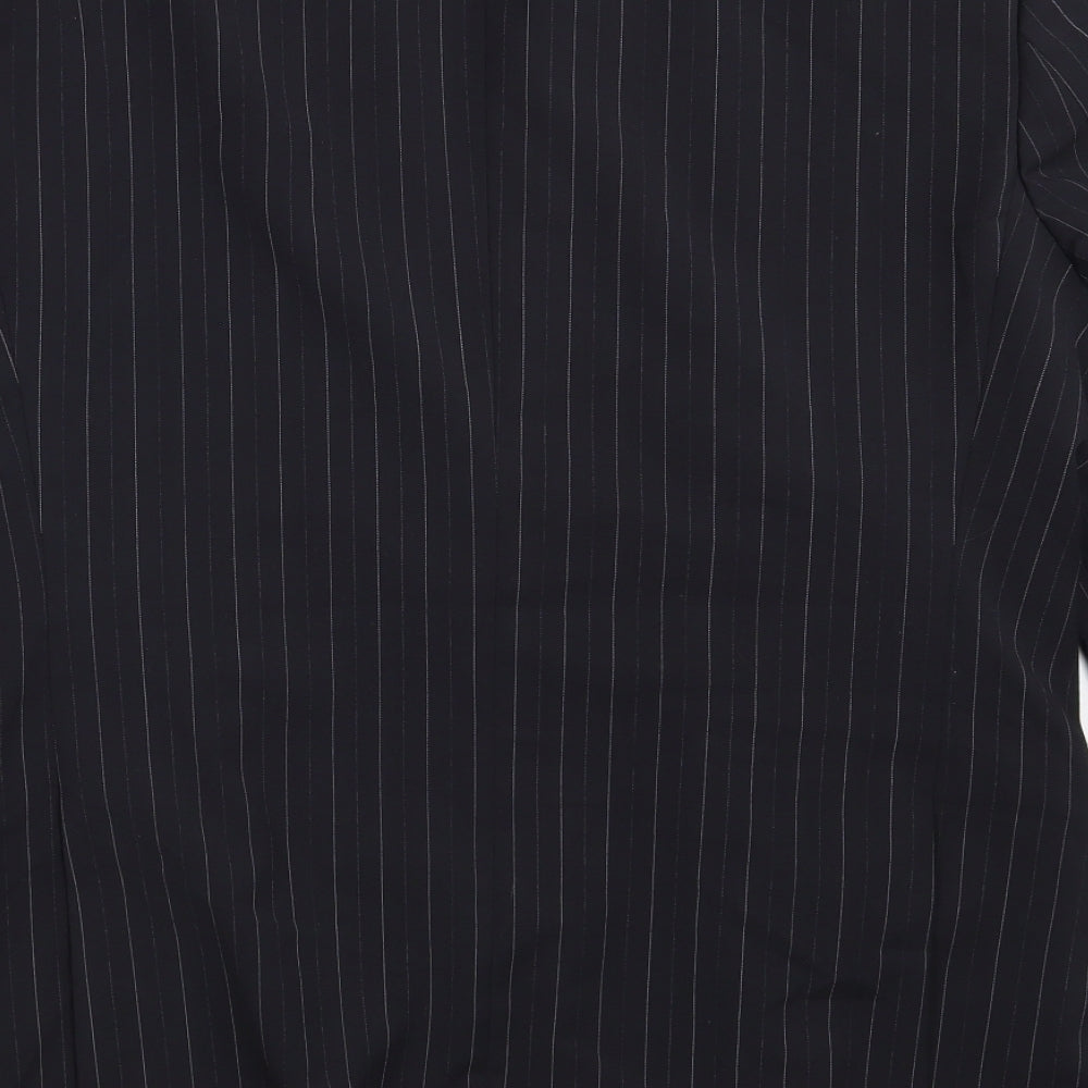 Burton Mens Black Striped  Jacket Blazer Size 40