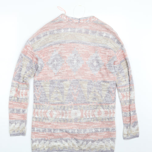 Spirit Womens Multicoloured Argyle/Diamond  Wrap Jumper Size S