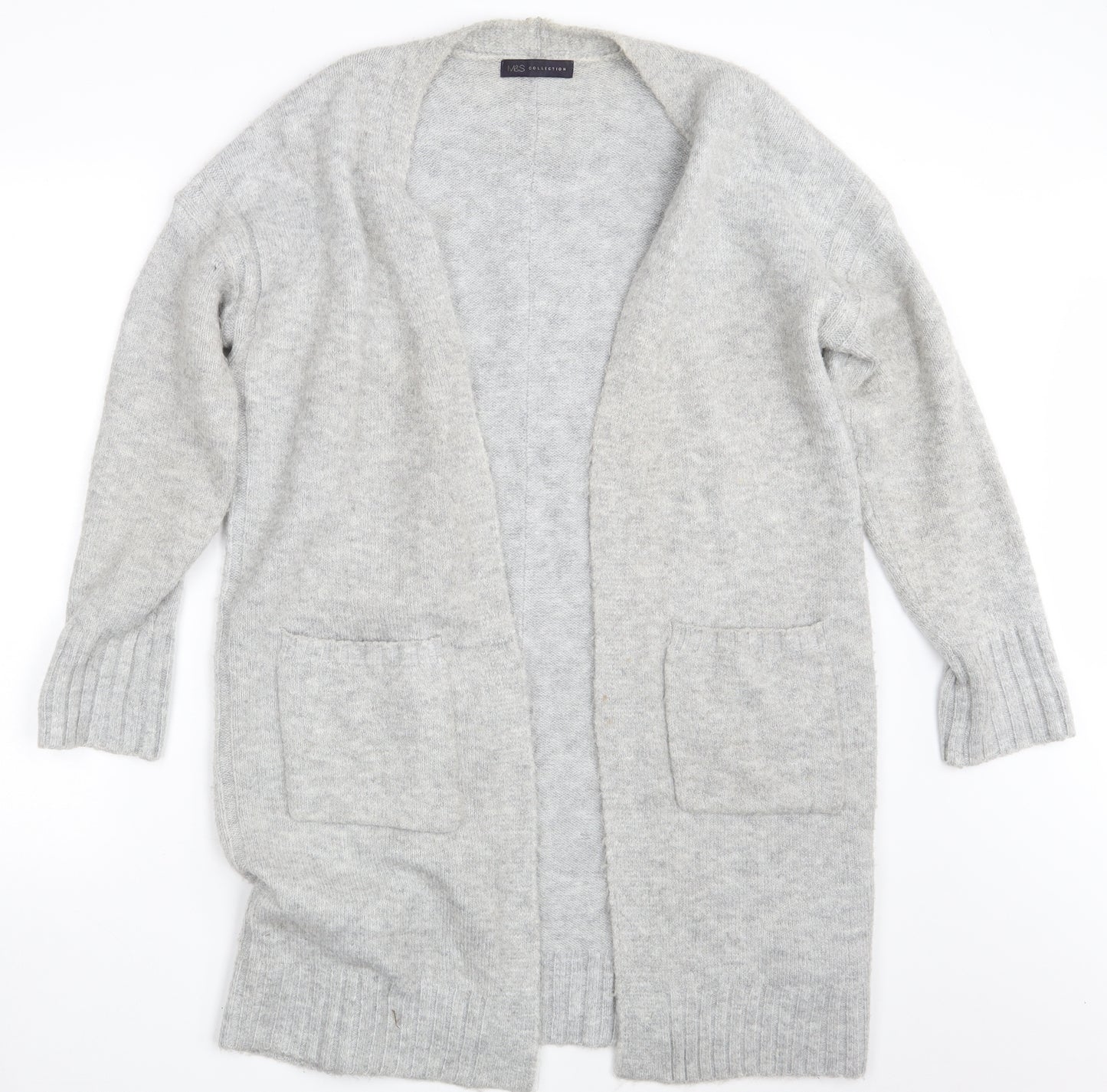 M&S Womens Grey   Wrap Jumper Size S